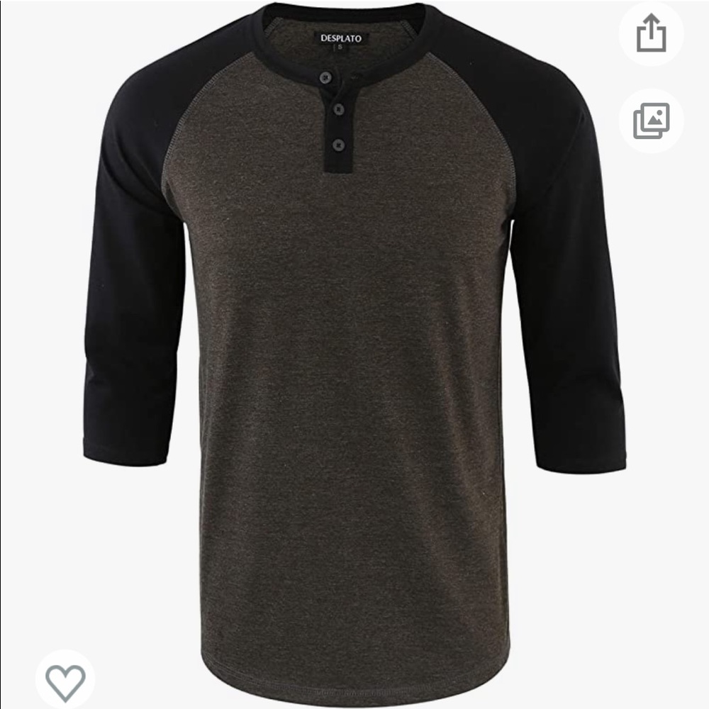 Desplato 3/4 Sleeve Baseball Tee